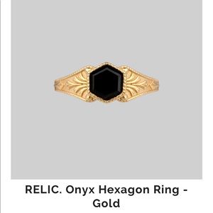 Gold filled Onyx ring